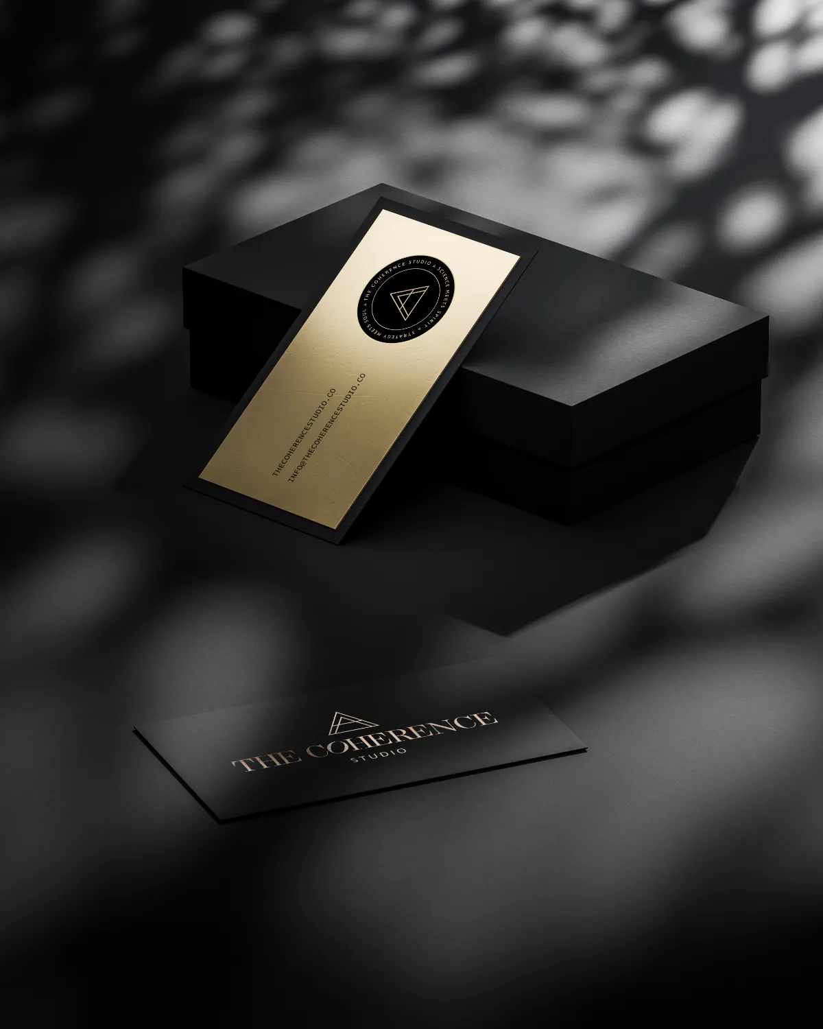 Business card design for nurse coach brand The Coherence Studio, by Dream Wild Studio.