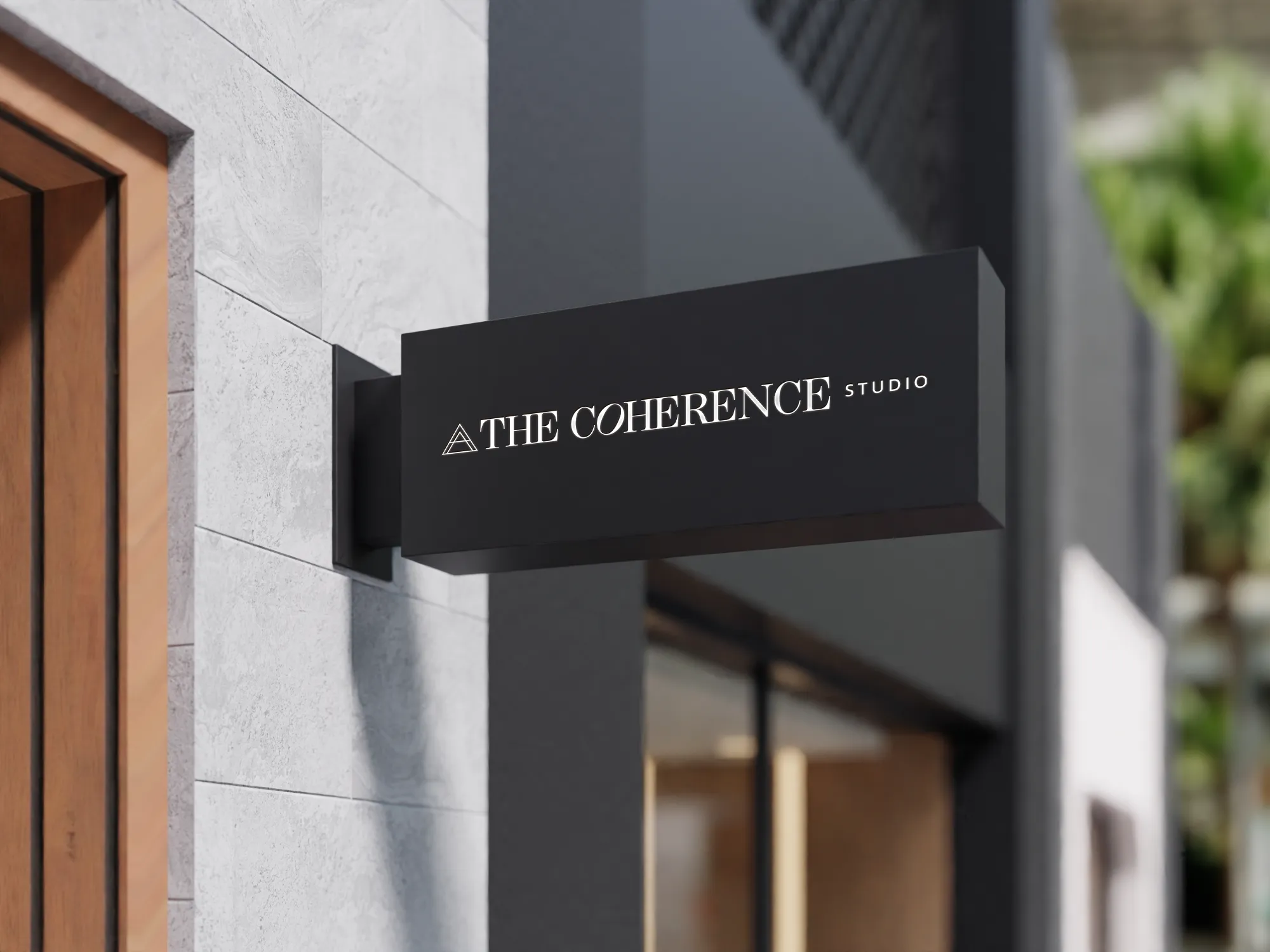 Exterior signage design for nurse coach brand The Coherence Studio, by Dream Wild Studio.
